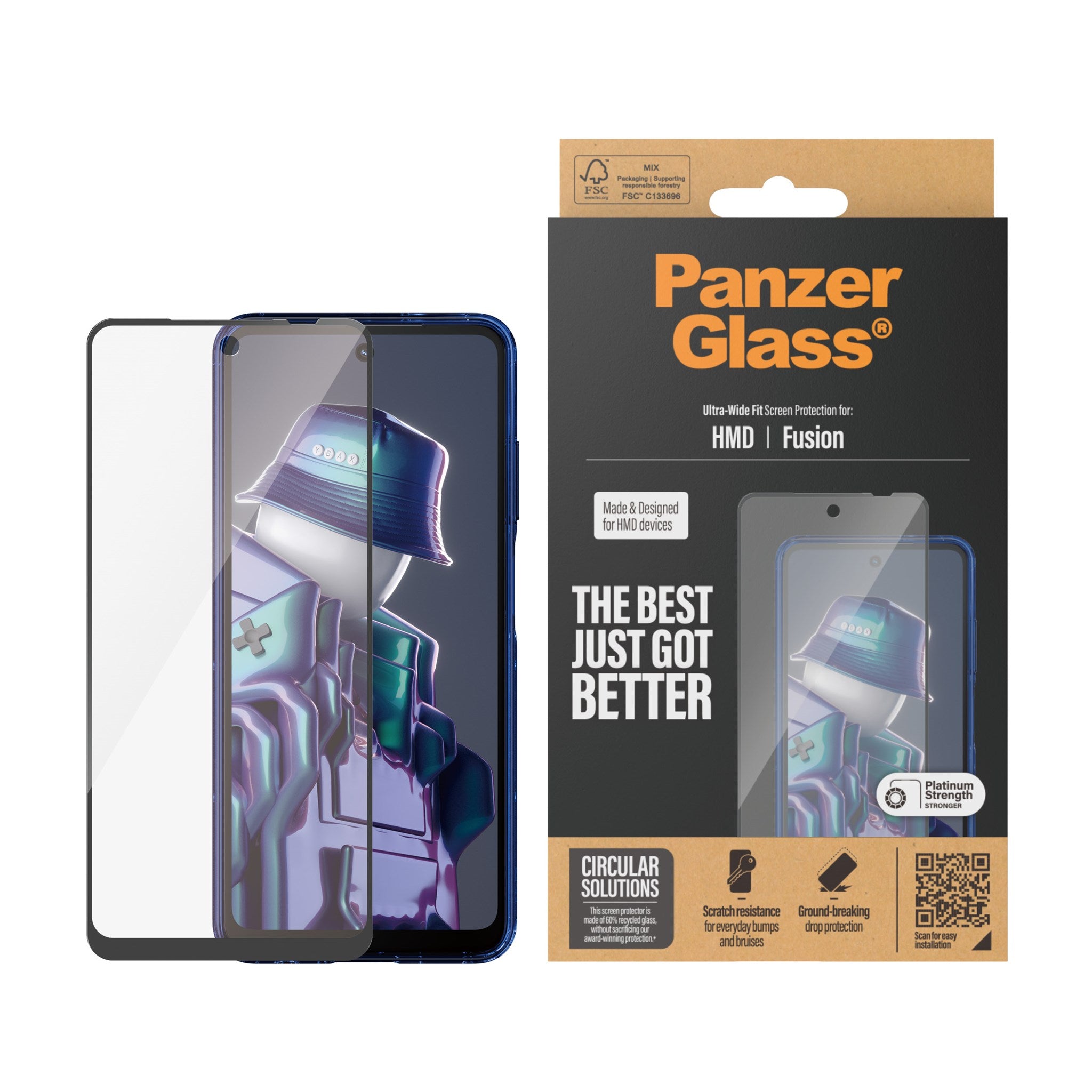 PanzerGlass® Screen Protector HMD Fusion | Ultra-Wide Fit